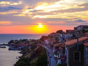 Lesbos-Griekenland-sunset-Molyvos