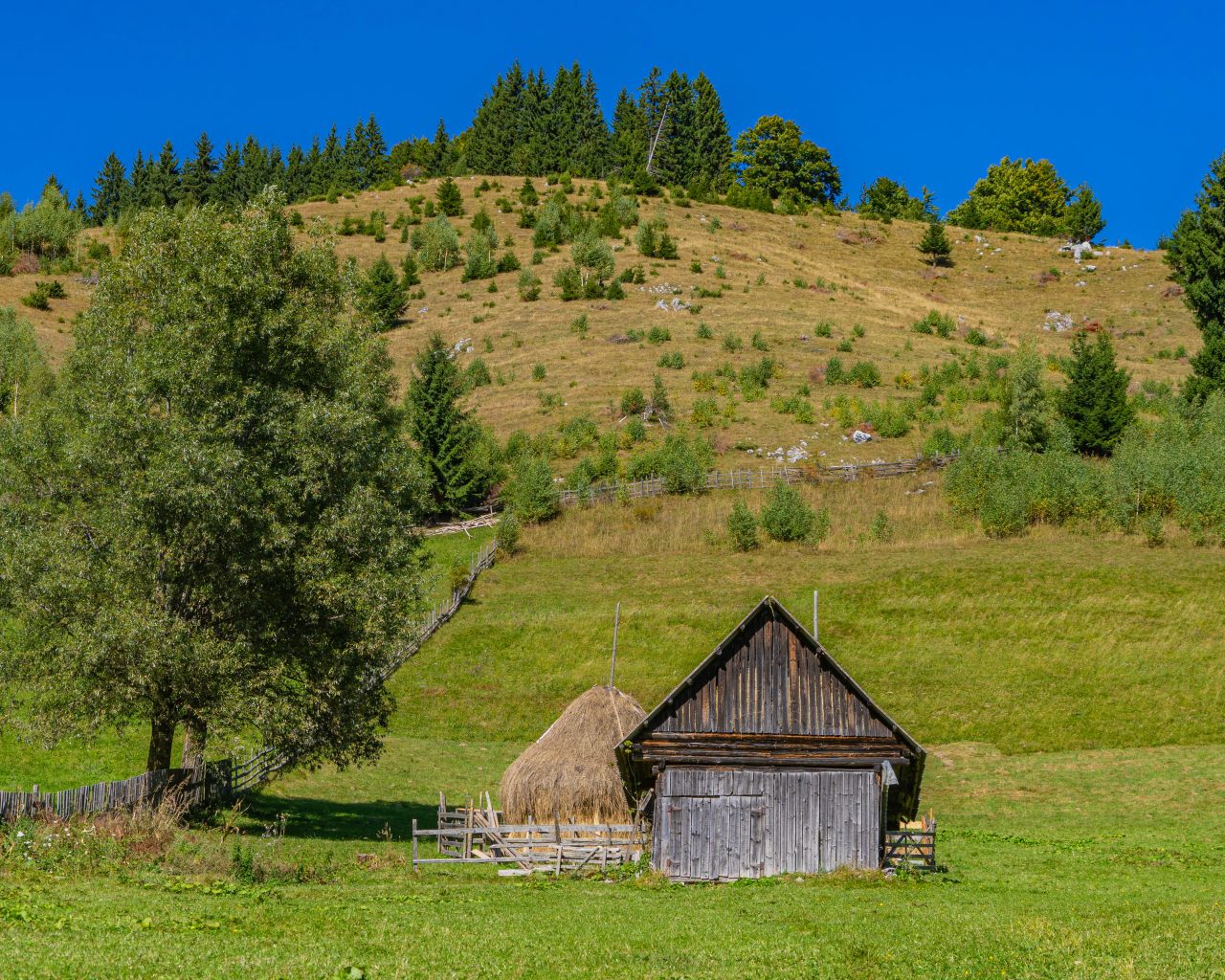 Groene-heuvel-schuur-hooiberg