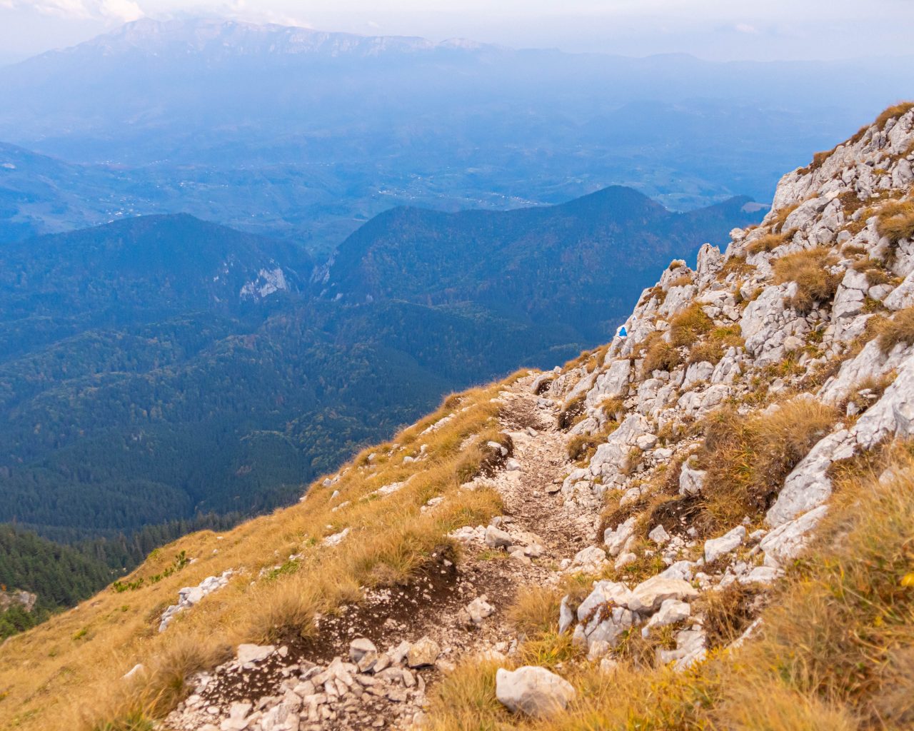 Uitzicht-vanaf-top-berg-Piatra-Craiului