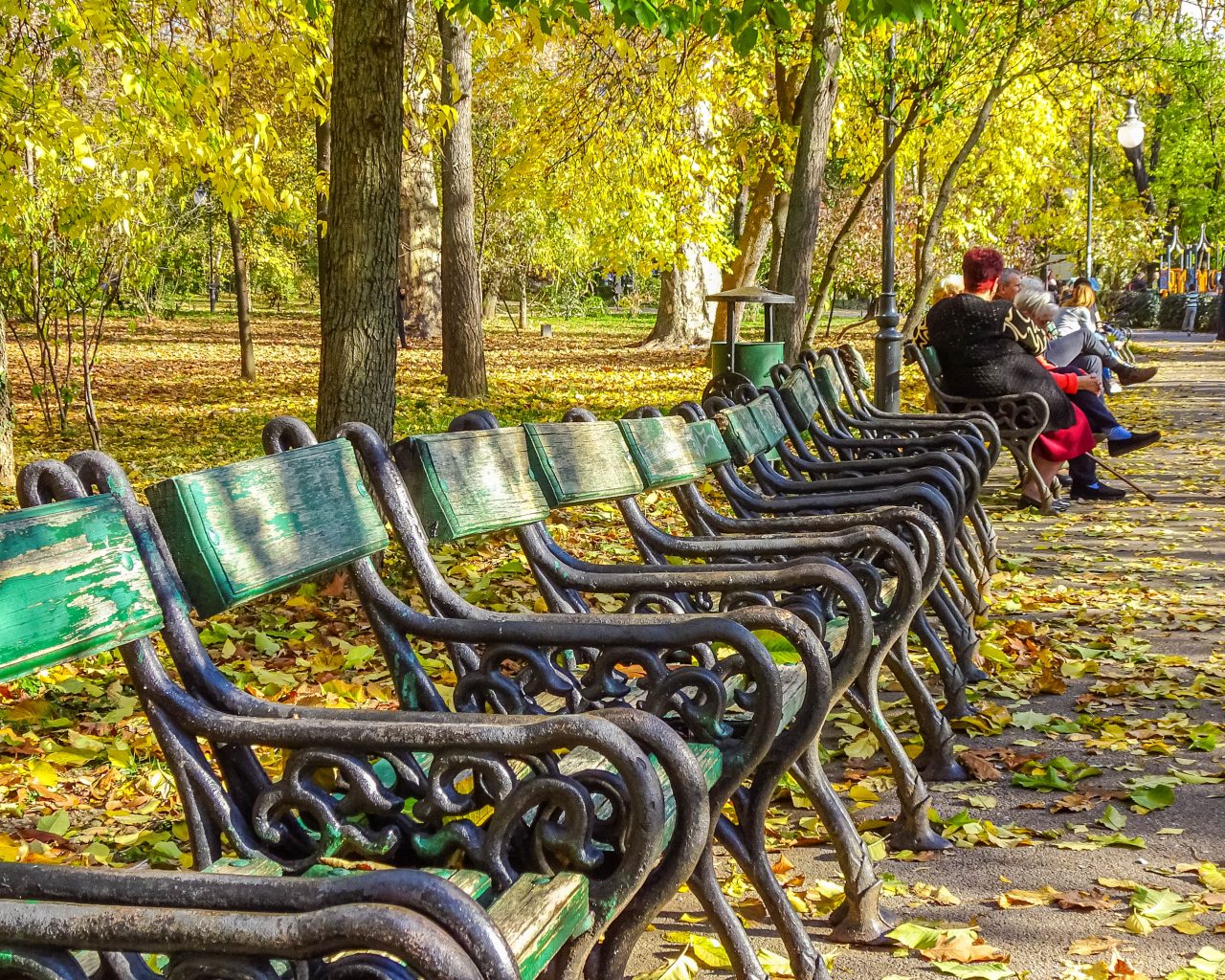 Cișmigiupark-eenpersoons-stoeltjes-met-mensen-op-achtergrond