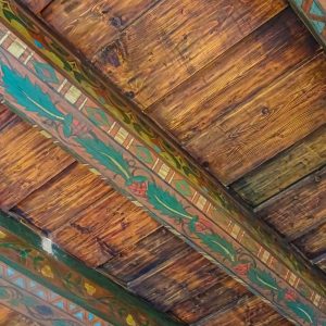 Houten-plafond-kasteel-Bran-Roemenie