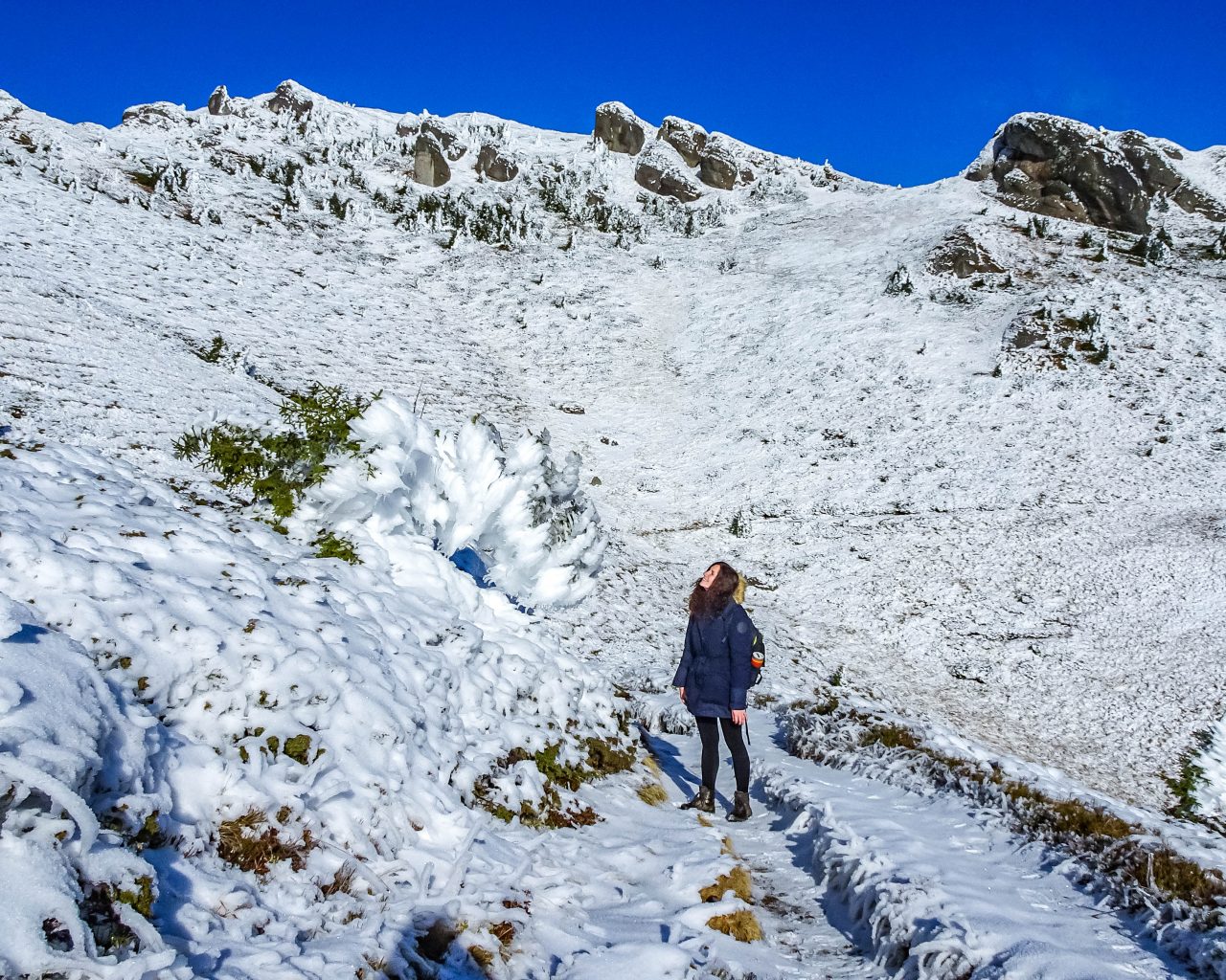 Jessica-wandelpad-Ciucas-met-sneeuw