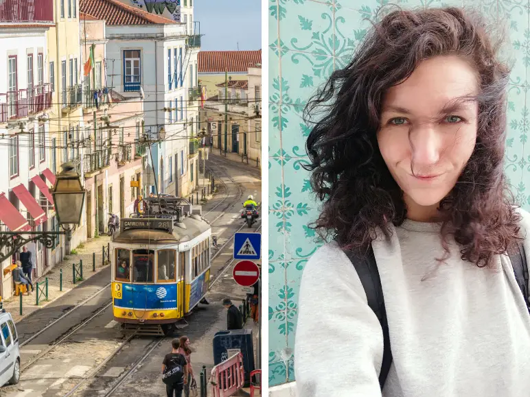 Tram-Lissabon-en-Jessica-selfie