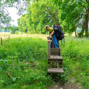 Klein-trappetje-in-Andersche-Diep-Pieterpad-etappe-5