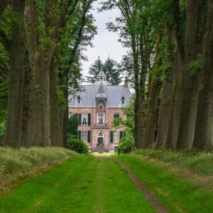 Kasteel-den-Bramel-met-oprijlaan-bomen
