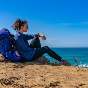 Jessica-met-Osprey-rugzak-Fisherman's-Trail