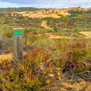markering-houten-bord-fisherman's-trail-portugal