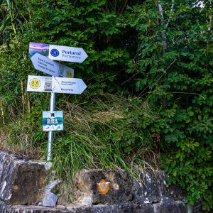 Wandelbord-naar-Piran-Slovenie
