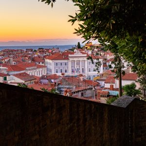 Zonsondergang-Piran-Slovenie