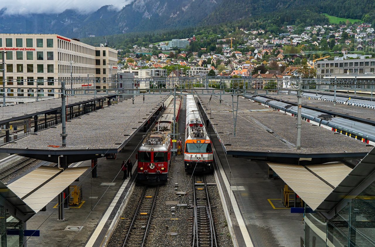Treinstation-Chur-Zwitserland