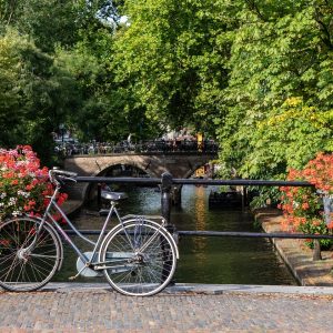 Fiets-langs-een-van-de-grachten-in-Utrecht