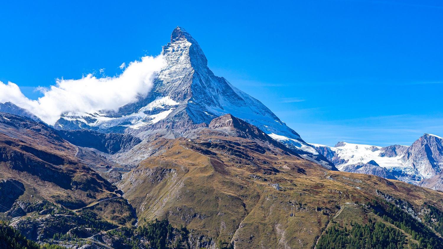 Uitzicht-op-Matterhorn-Zwitserland