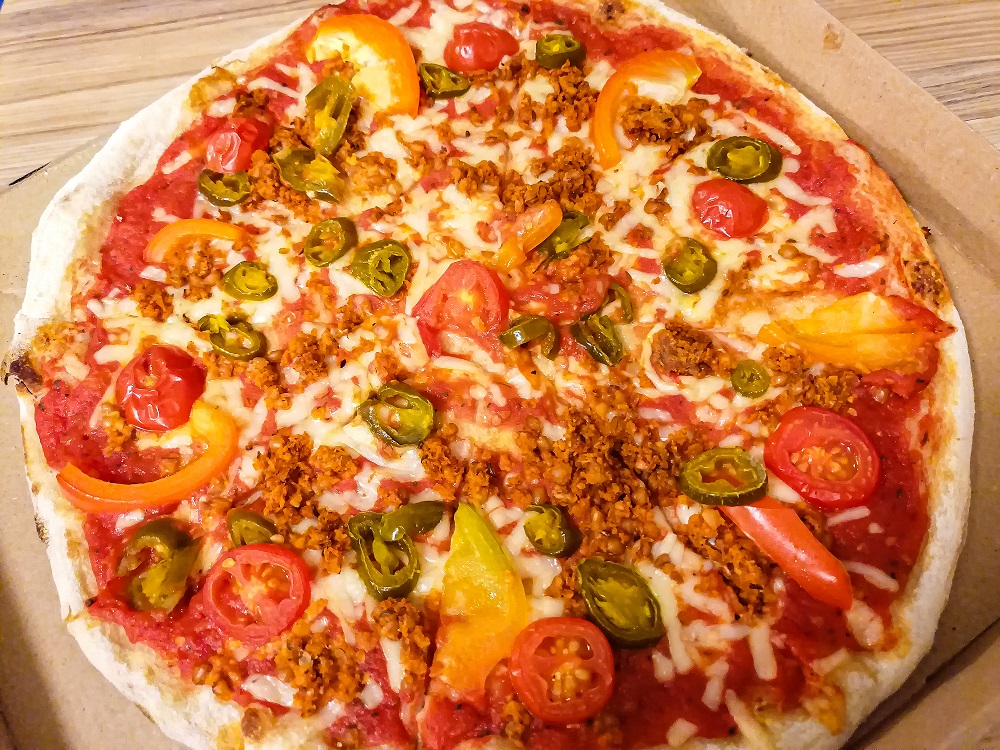 Green-Gorilla-hotspots-Boedapest-vegan-pizza