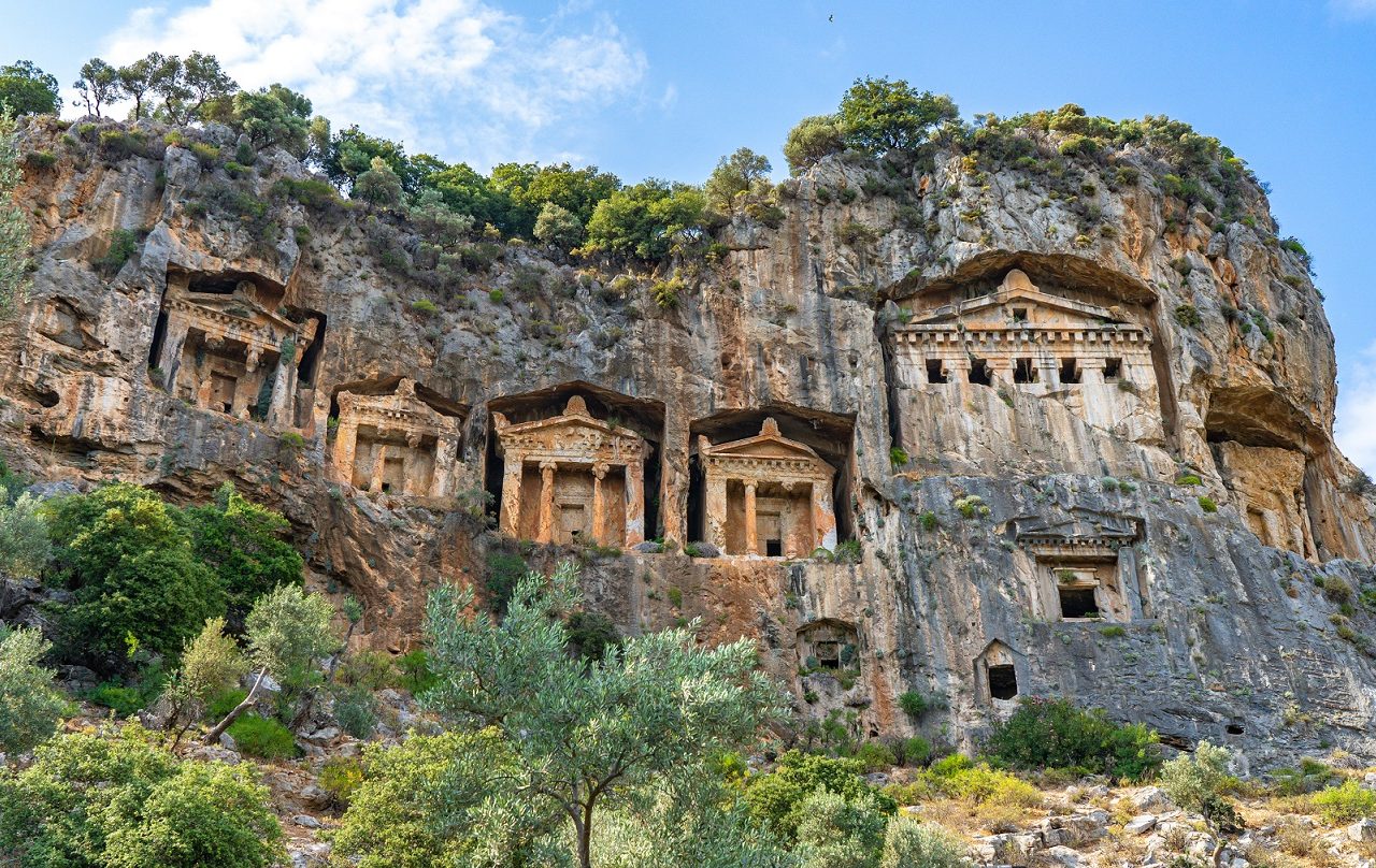 Lycische-tombes-Dalyan-Turkije