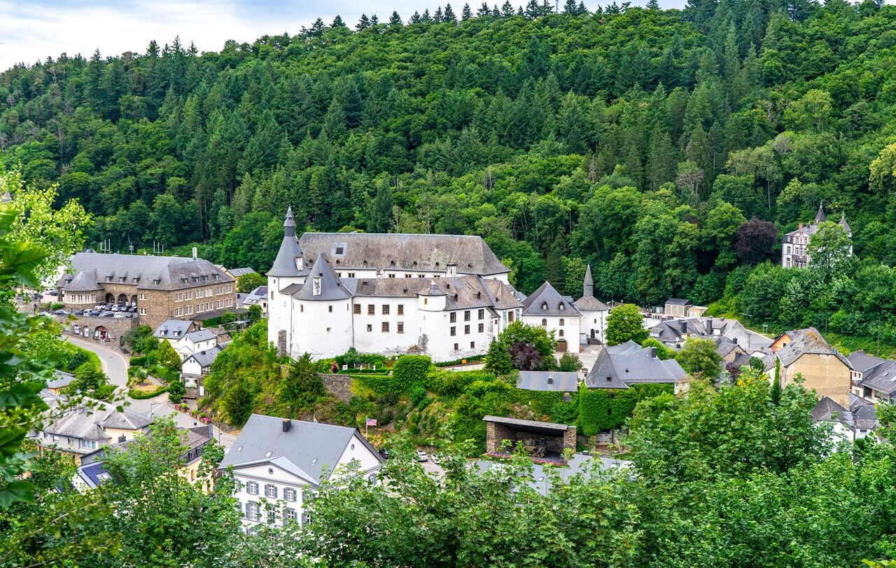 Kasteel Clervaux van bovenaf