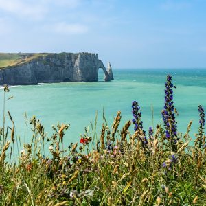 Zee-bij-krijtrotsen-Etretat-Normandië