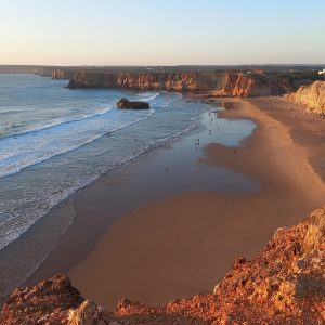Zonsondergang-Praia-Tonel-surfstrand-Sagres