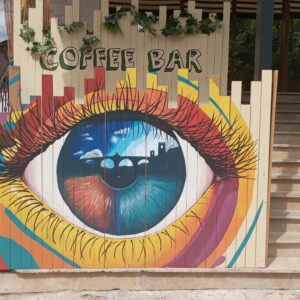 Street art in Skopje in Noord-Macedonië
